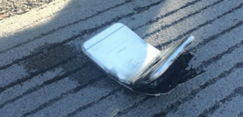 iPhone 6 doblado tras salir ardiendo