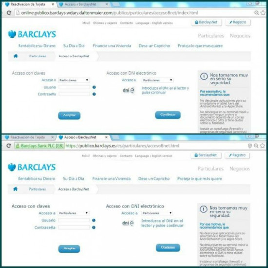 Phishing Barclays