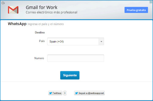 Web WhatsApp servicio pirata