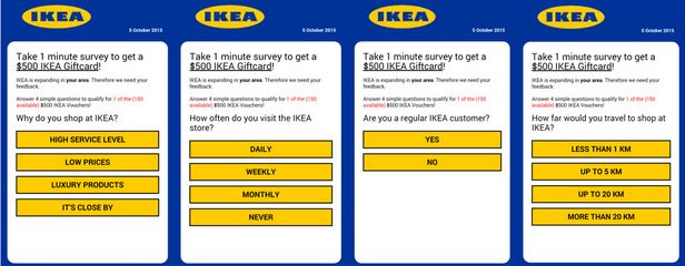 Campaña de phishing que ofrece cupones descuento de Ikea