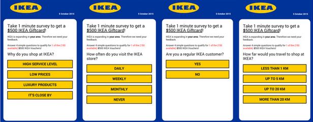 Campaña de phishing que ofrece cupones descuento de Ikea
